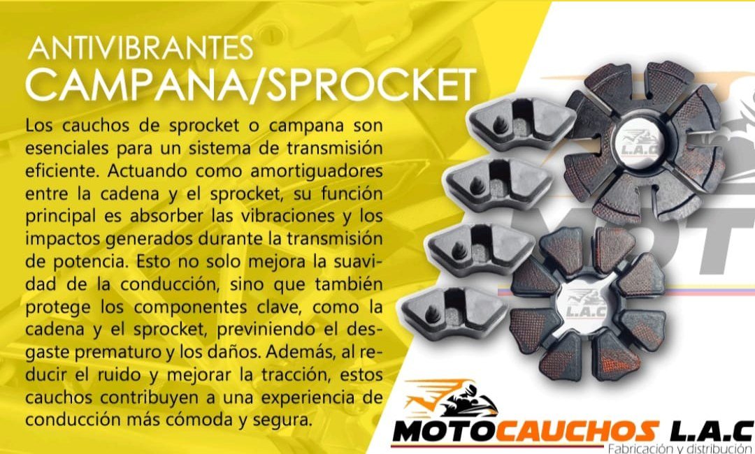 Cauchos de campana vulcanizados fabricados por Motocauchos L.A.C