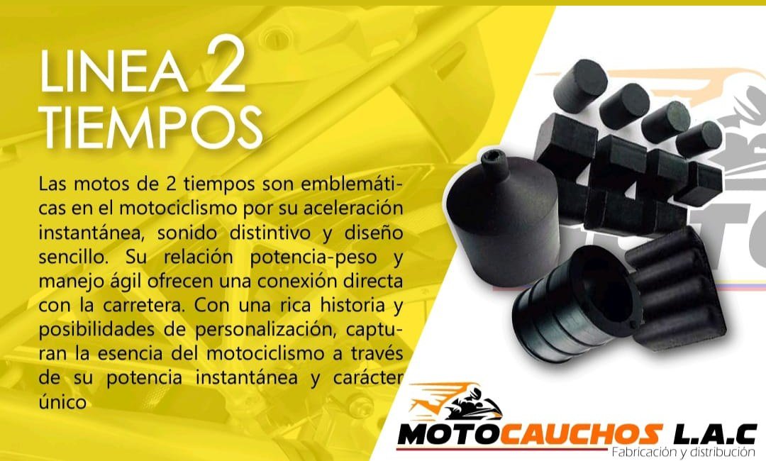 Línea de cauchos para motos 2 tiempos