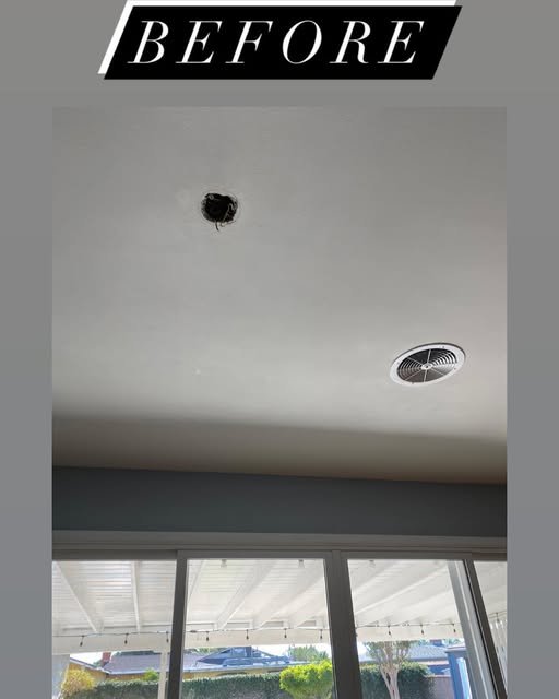 Dining room fixture — before — Ramos Electrical Services